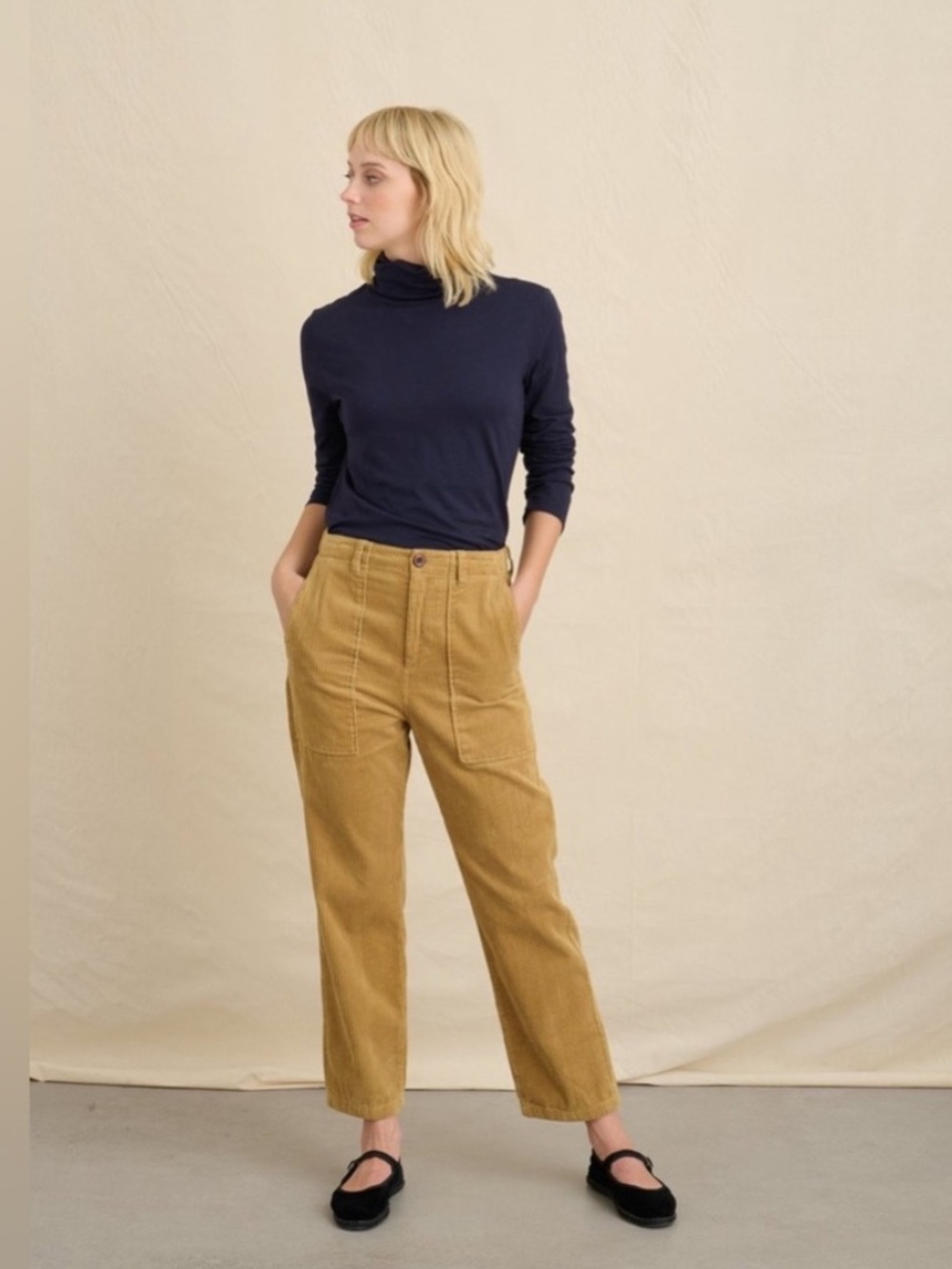Alex Mill Neil Pants in Tan Wide Wale 100% Cotton Corduroy Size 12